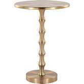 Bora 26.75" Metal Side Table in Gold
